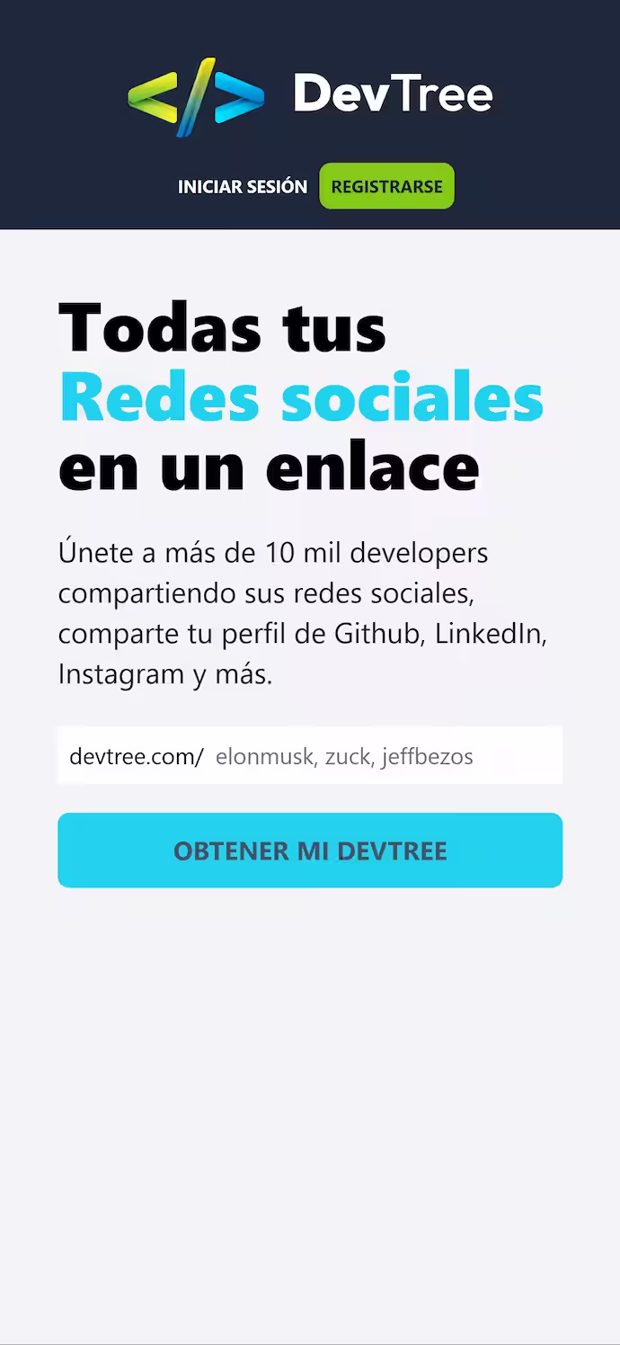DevTree - mobile view 2