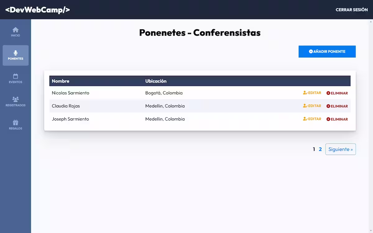DevWebcamp - desktop screenshot 3