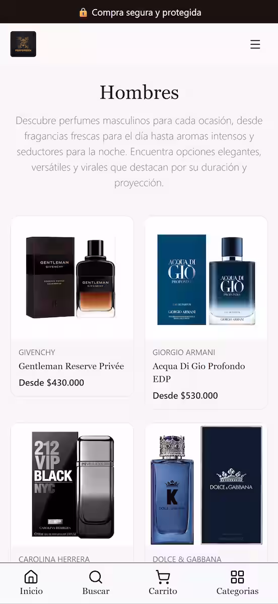 JPERFUMES - mobile view 2