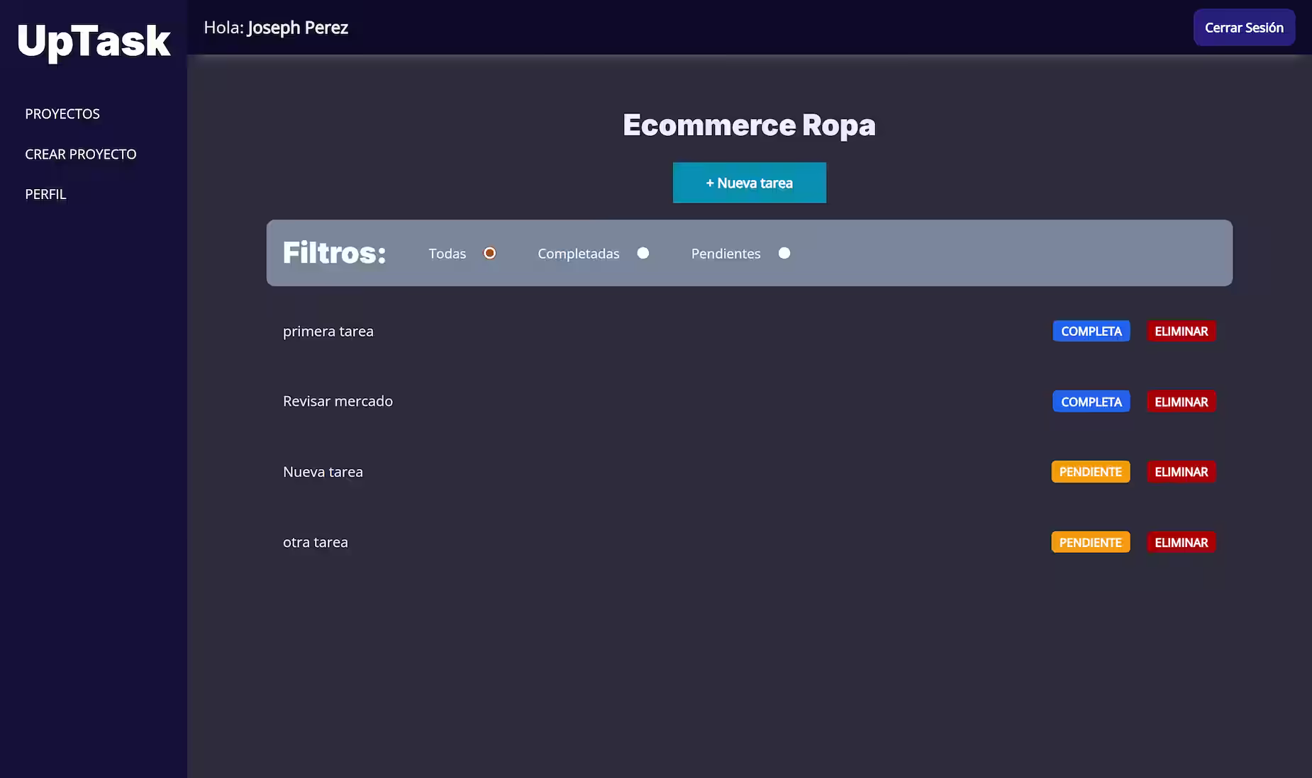 UpTask - desktop screenshot 3