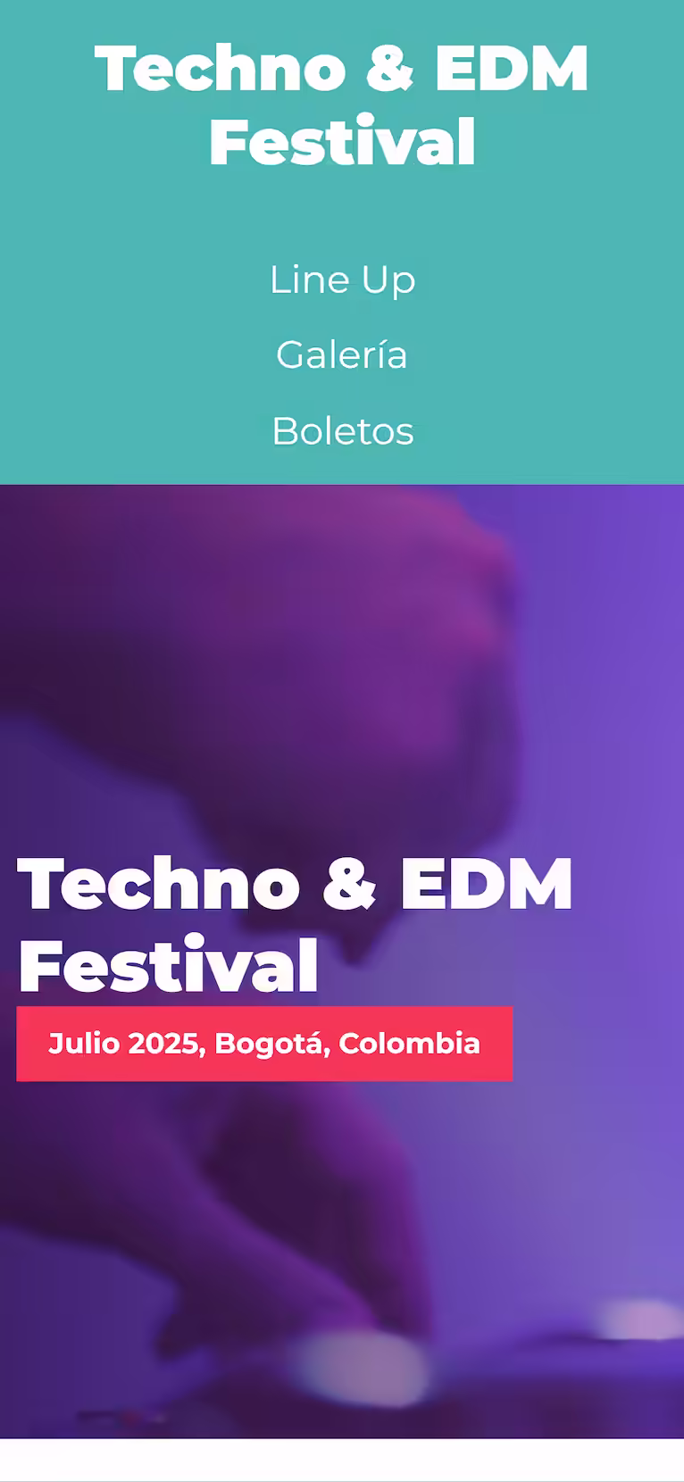 TecnhoFestival - mobile view 2
